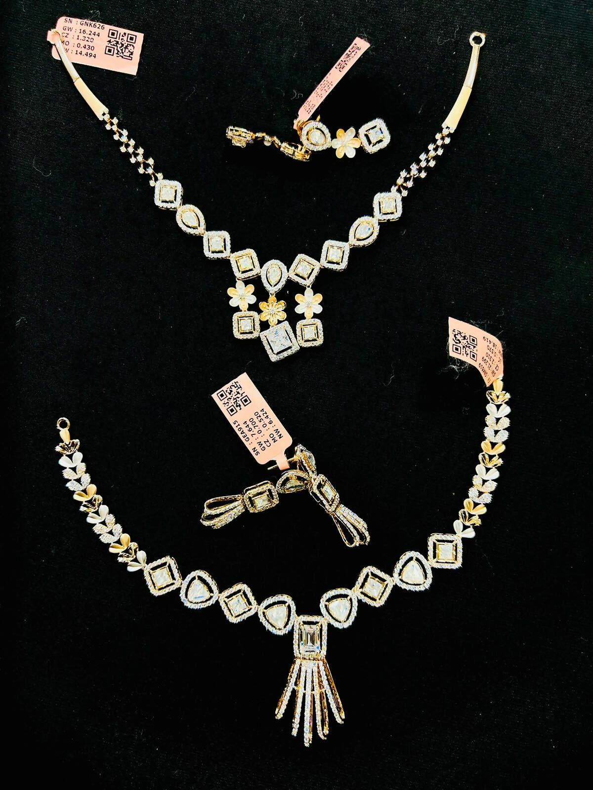 Rose Gold Necklace Sarafa Bazar India