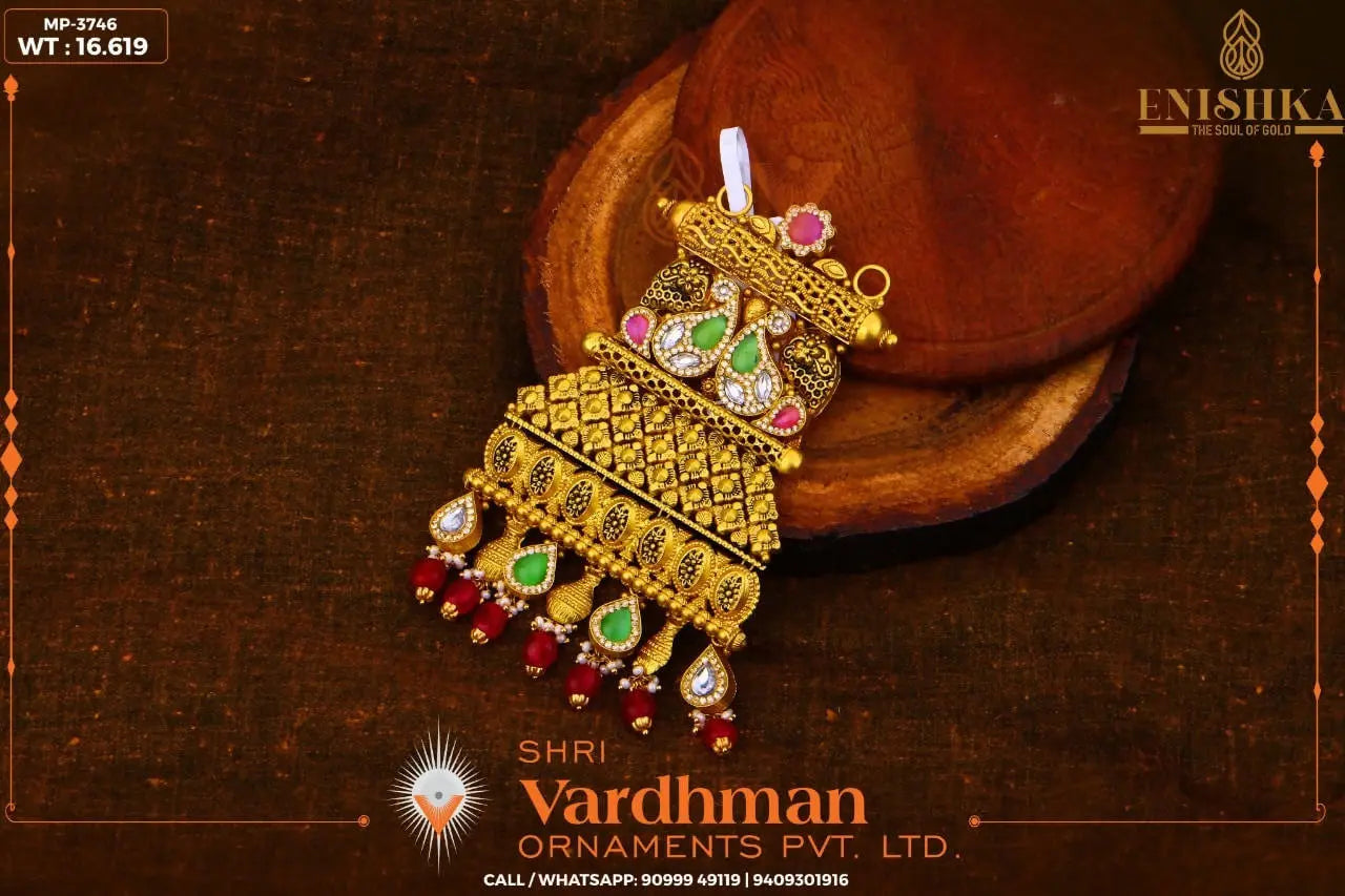 Kundan Antique Mangalsutra Pendant Sarafa Bazar India