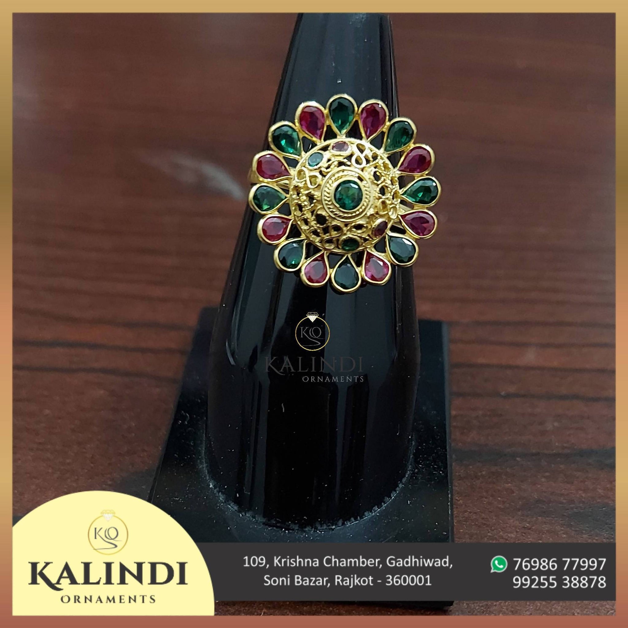 Stone Gold Ladies Ring Sarafa Bazar