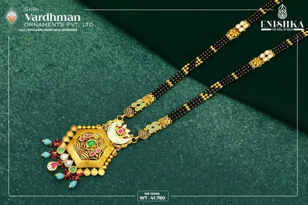 22kt Antique Mangalsutra Sarafa Bazar India