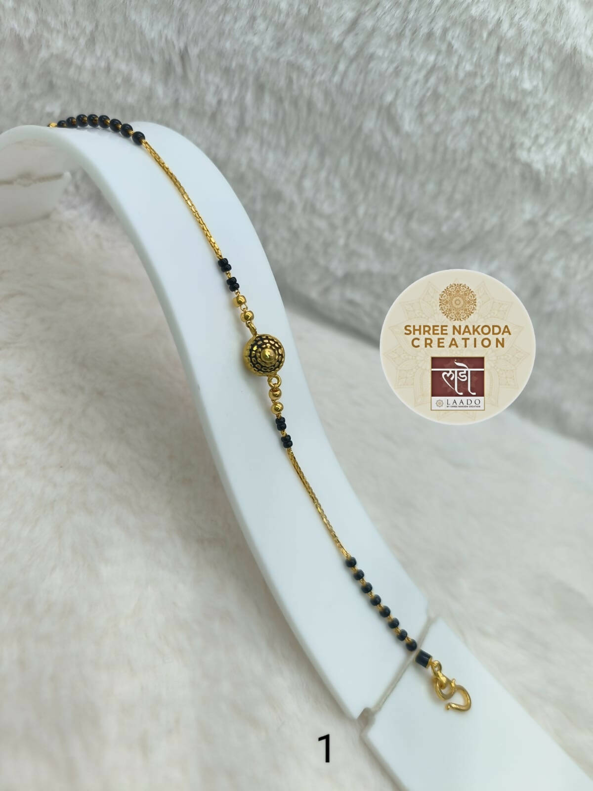 Gold Mangalutra Bracelet Sarafa Bazar India