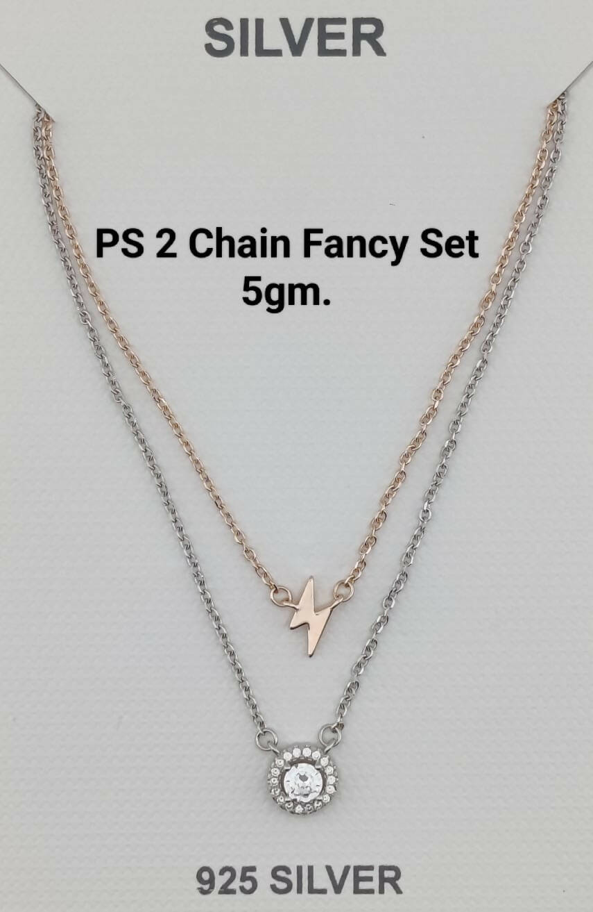 925 Silver Fancy Chain Set Sarafa Bazar India