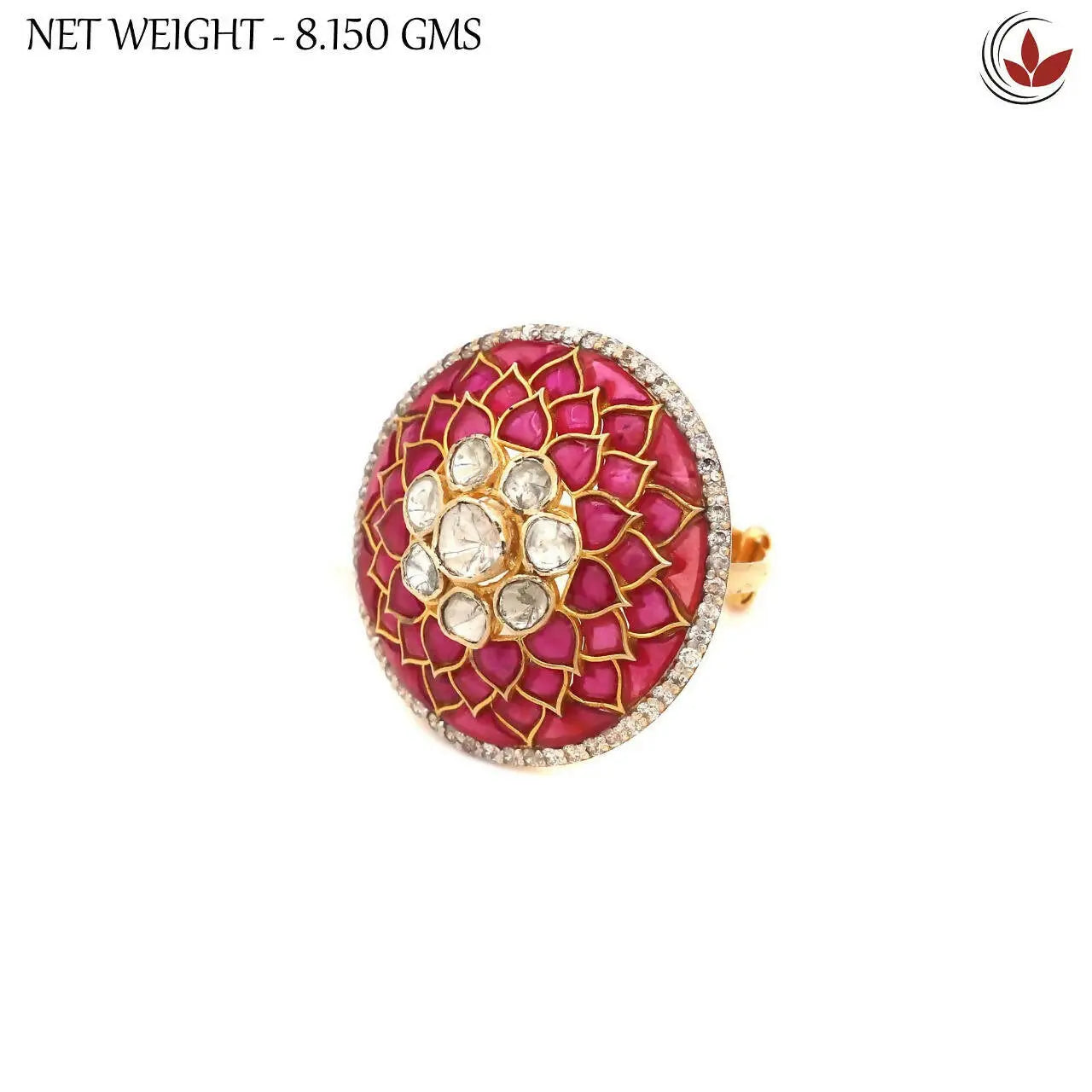 14kt Polki Ladies Ring Sarafa Bazar India