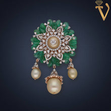 Diamond Pendant Set-SPV04114 Sarafa Bazar India