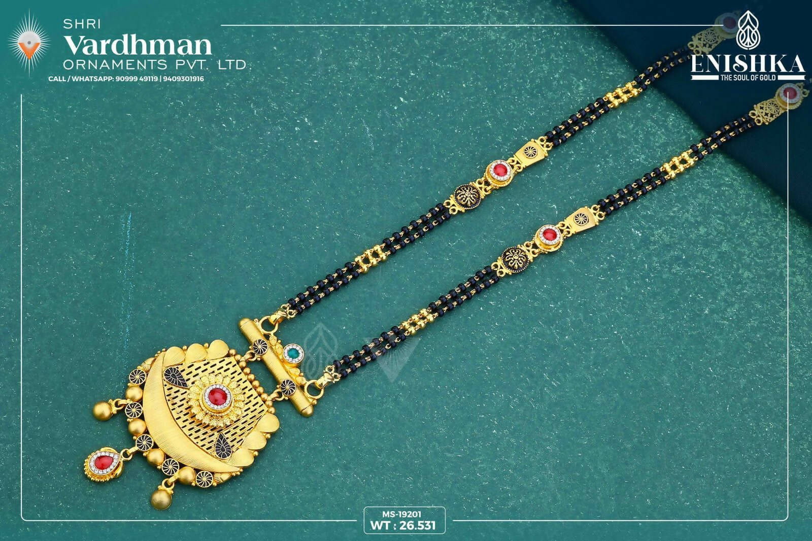 22kt Antique Mangalsutra Sarafa Bazar India