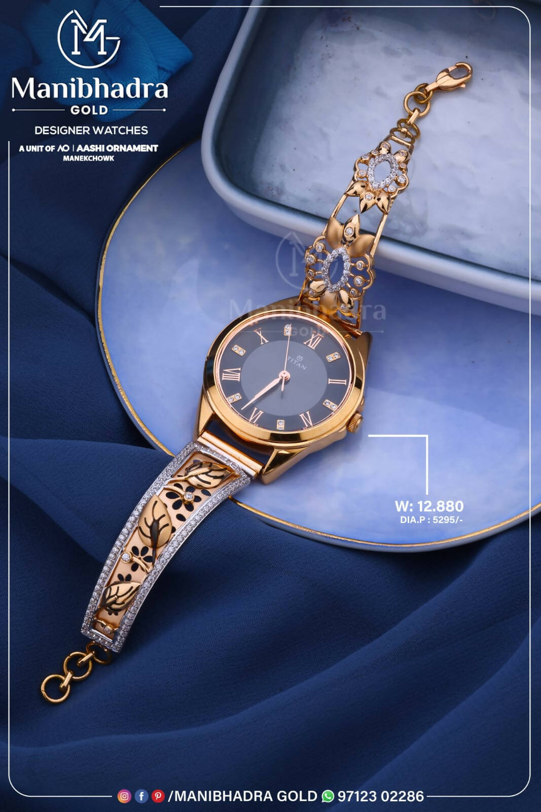 Buy Online Titan Nebula Nakashi Quartz Analog 18 Karat Solid Gold Watch for  Women - nn5567dm03 | Titan