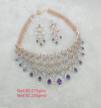 18KT CZ NECKLACE SET CHOKER COLLECTION Sarafa Bazar