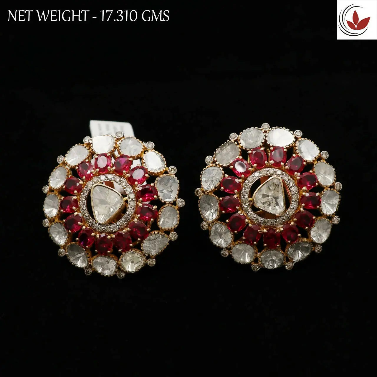 14kt Polki Earring Sarafa Bazar India