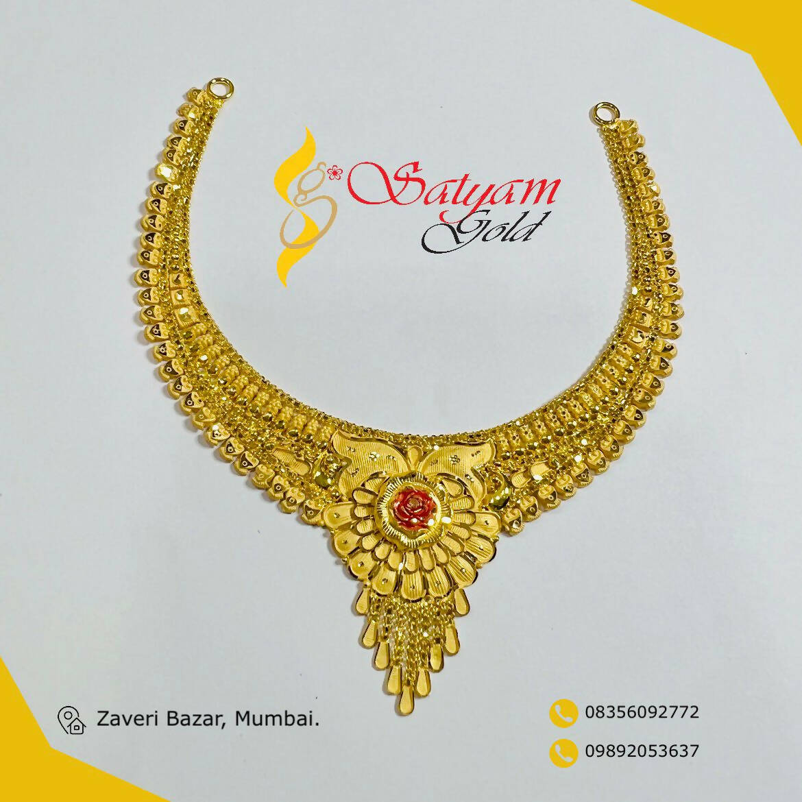 Gold Necklace Sarafa Bazar India