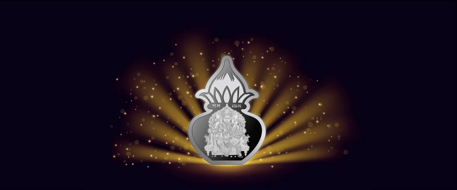 Kalash Shape Ganeshji Silver Coin Sarafa Bazar India