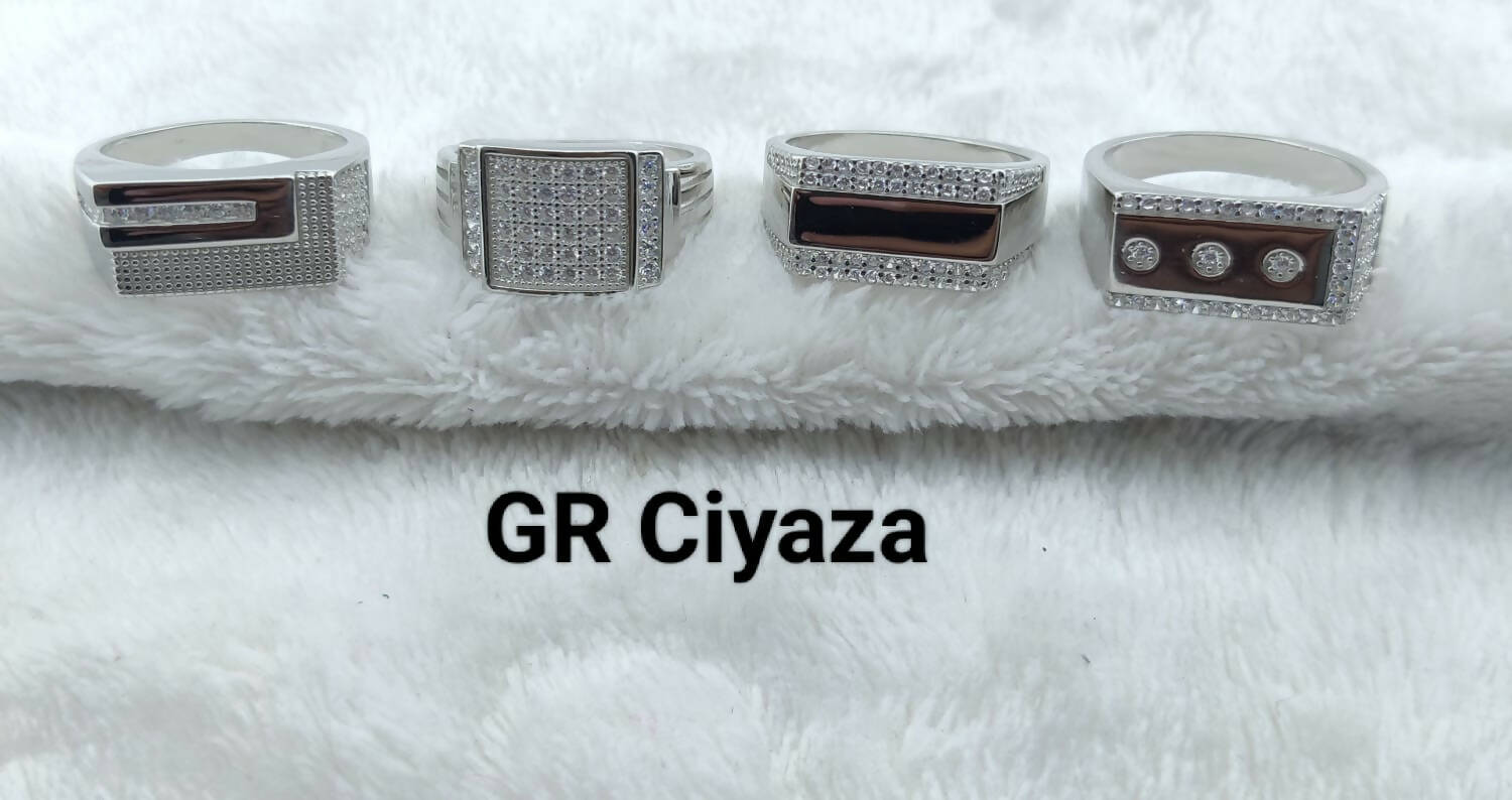 925 Silver Ciyaza Gents Rings Sarafa Bazar India