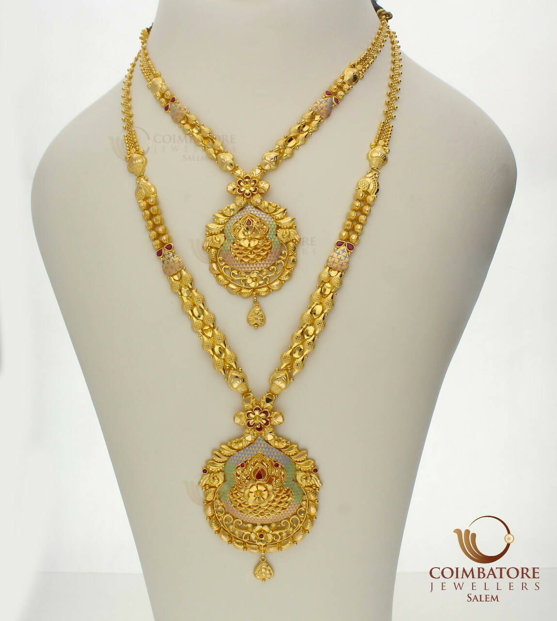 Gold Necklace & Long Set Sarafa Bazar India