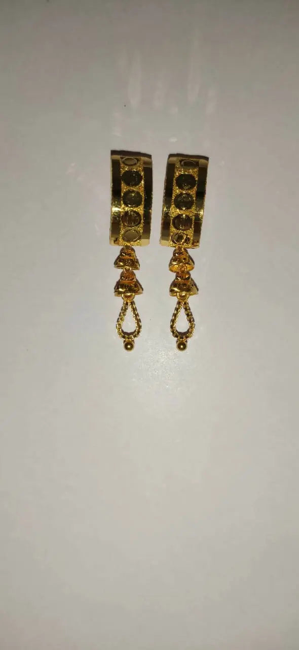 Get Two-Tone Stone Detail Layered Earrings at ₹ 299 | LBB Shop