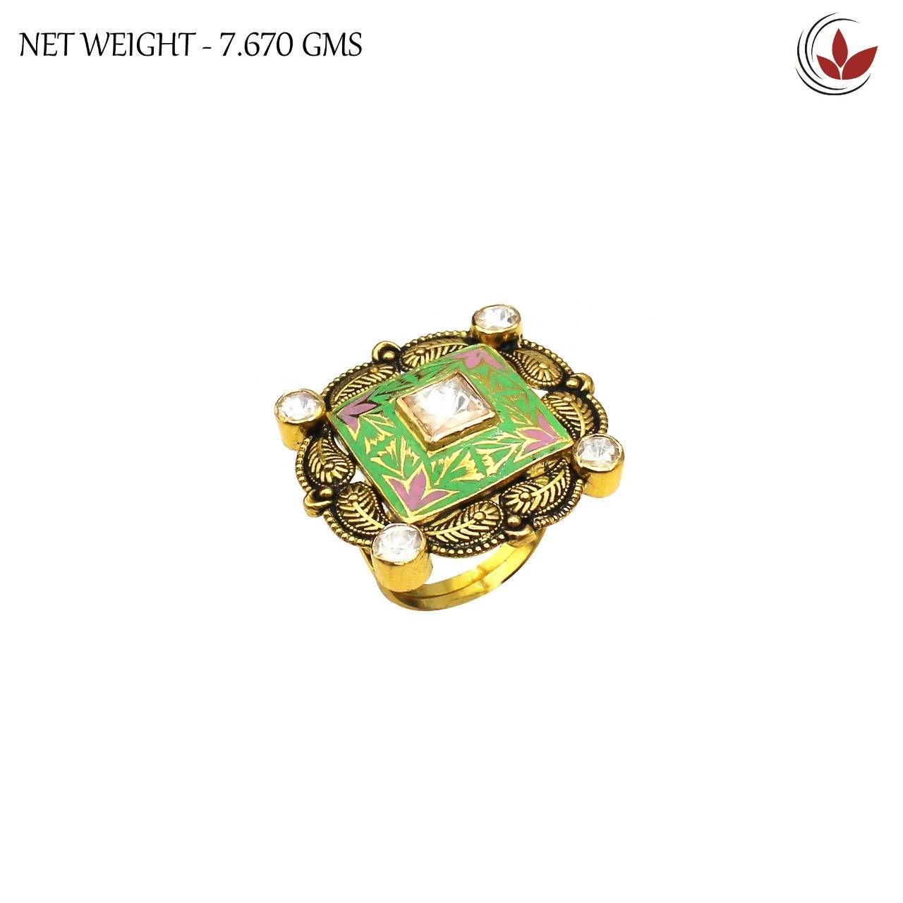 Antique Kundan Ring Sarafa Bazar