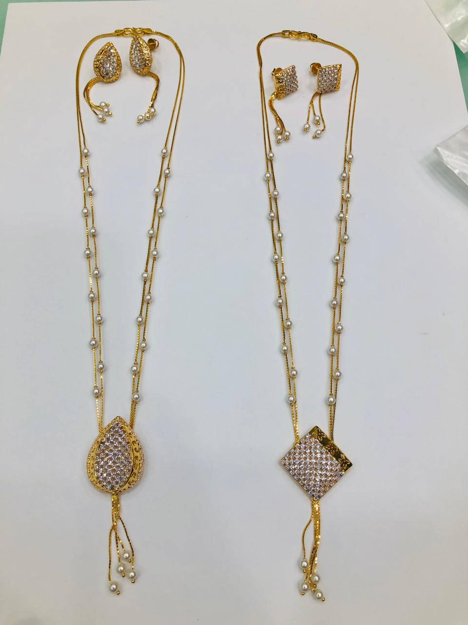 CZ Pendant Chain Set