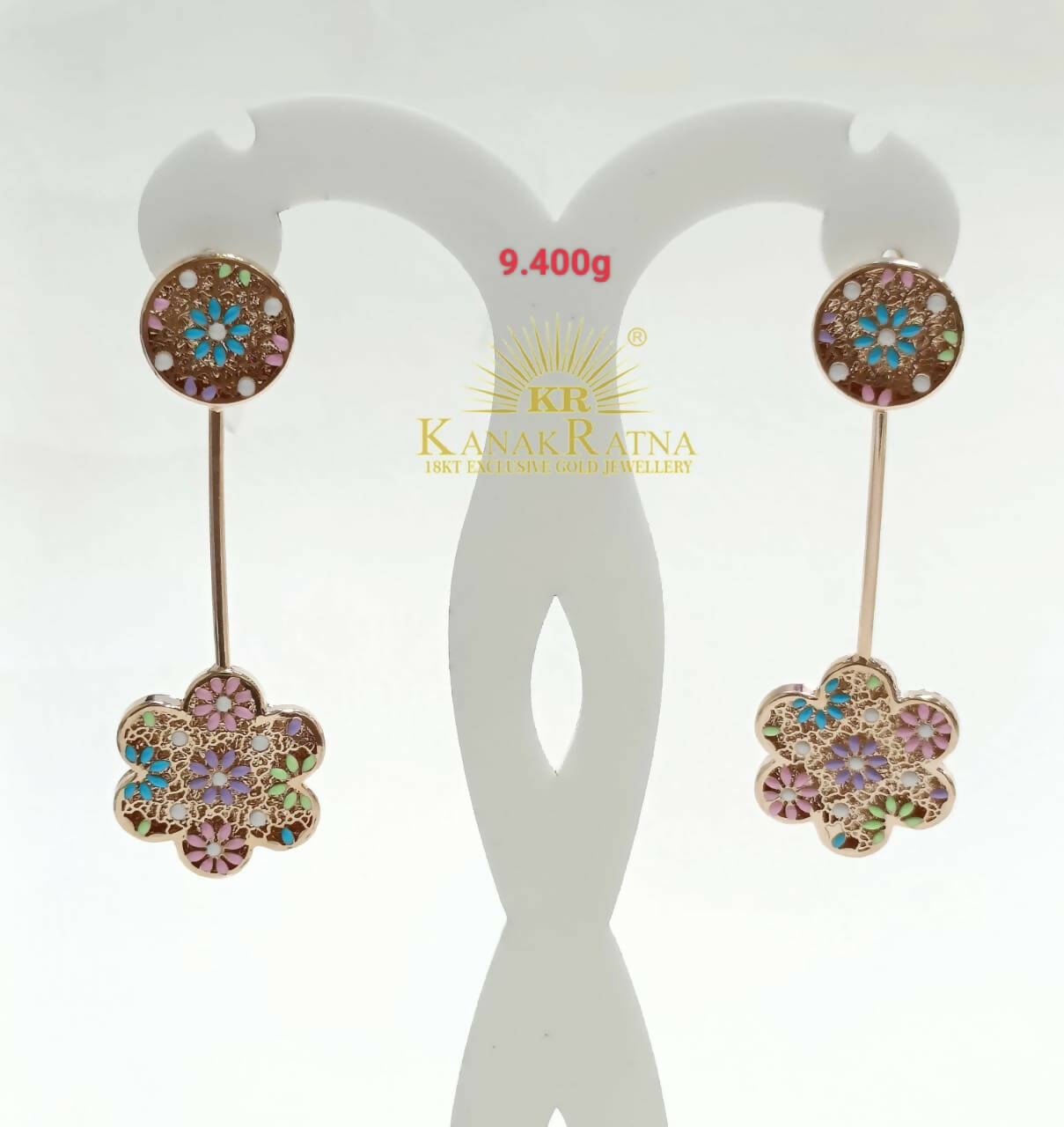 18kt Italian Earring Sarafa Bazar India