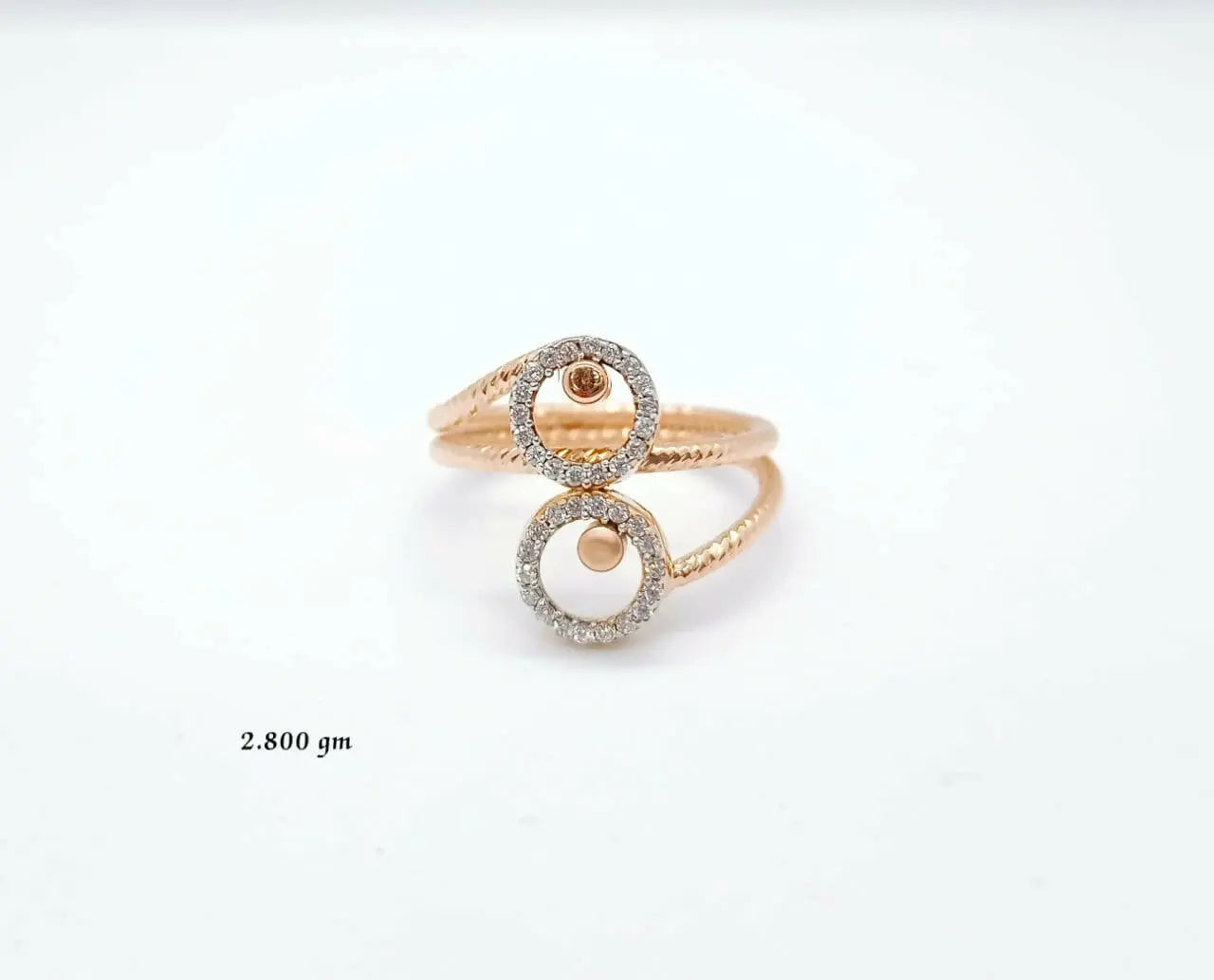 18 Kt Rose Gold Ladies Ring Sarafa Bazar India