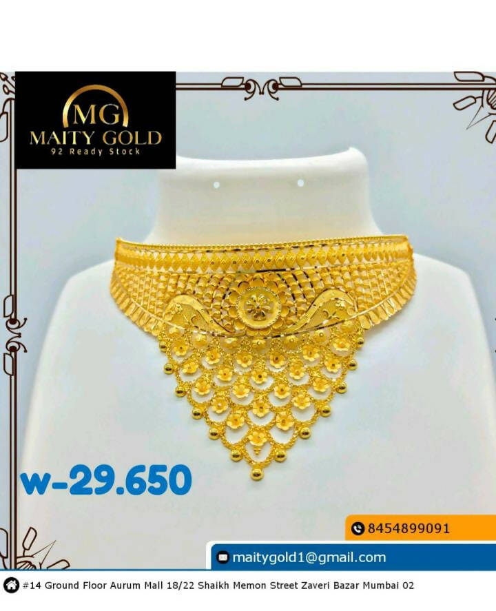 Gold Choker Sarafa Bazar India