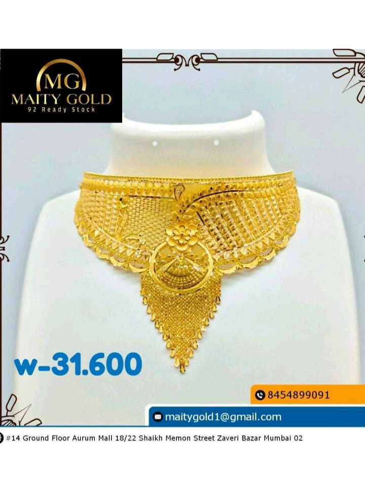 Gold Choker Sarafa Bazar India