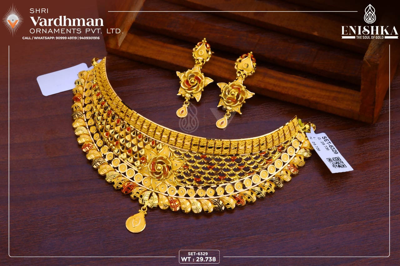 22Kt Gold Choker Sarafa Bazar India