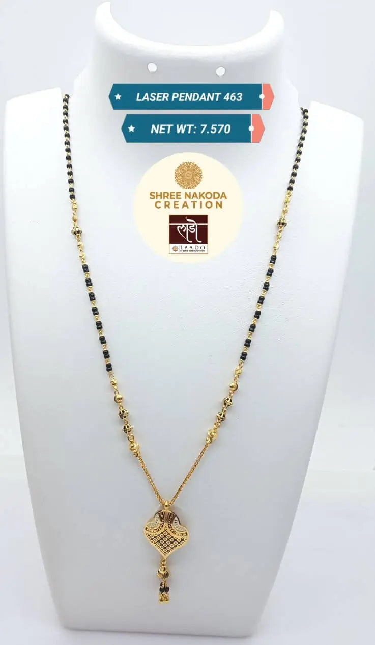 Laser Pendant Mangalsutra Sarafa Bazar