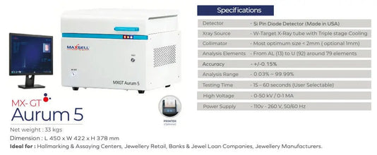 Gold Purity Testing Machine | MXGT Aurum5 | All Metal Detection | Result in 10 S Sarafa Bazar India