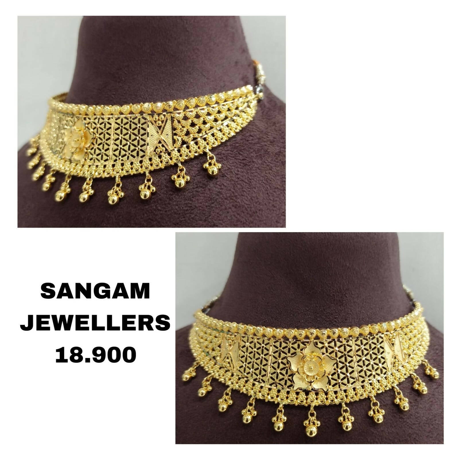 Gold Choker Sarafa Bazar India