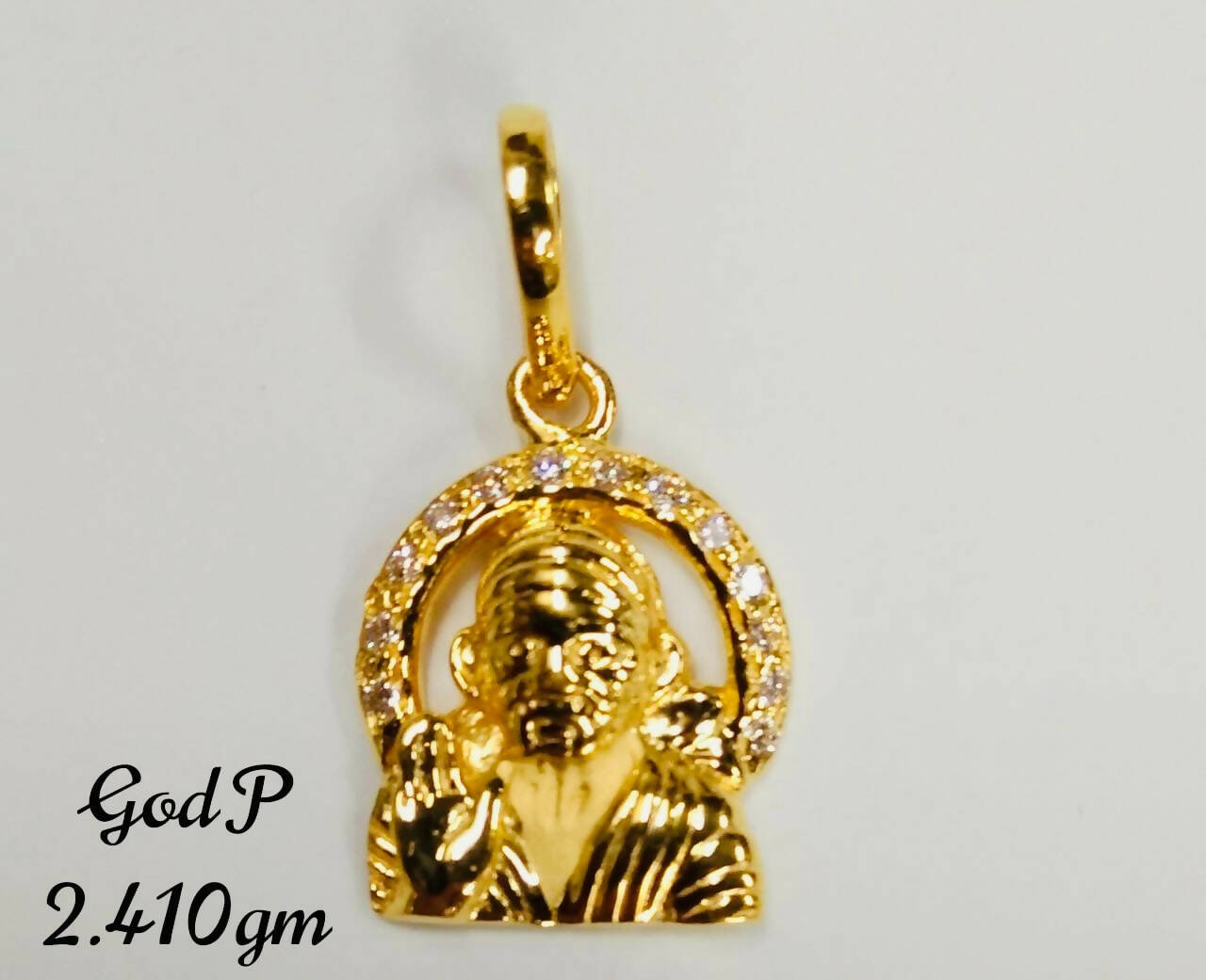 Sai Baba CZ God Pendant Sarafa Bazar India