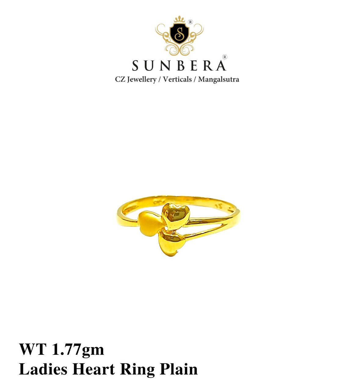 Ladies Heart Ring Plain Sarafa Bazar India