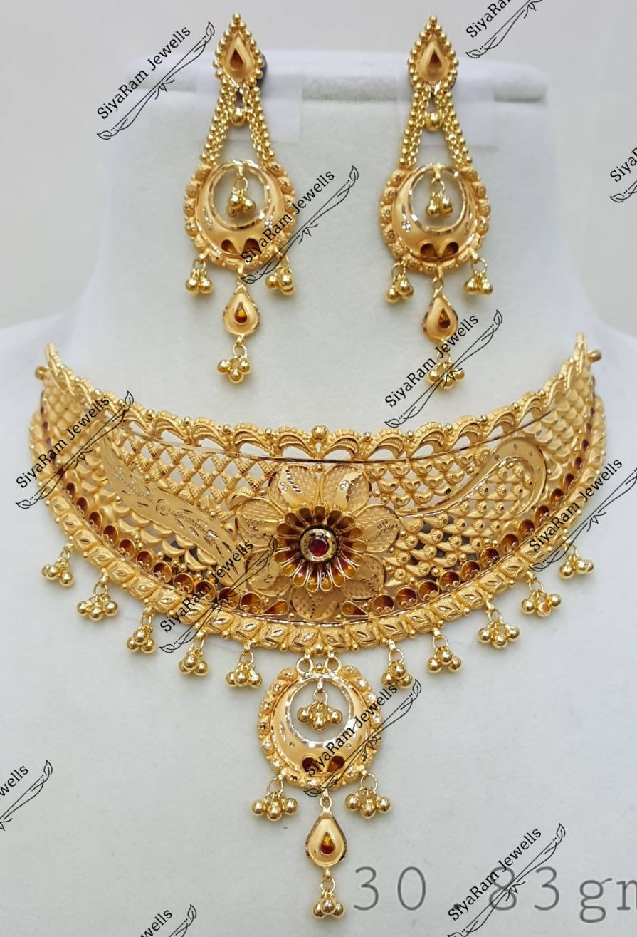 Gold Choker Sarafa Bazar India