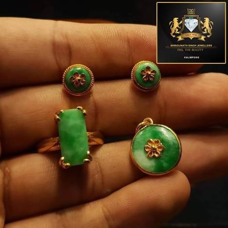Tibetan 24k Gold Pendant Set and Ring Sarafa Bazar