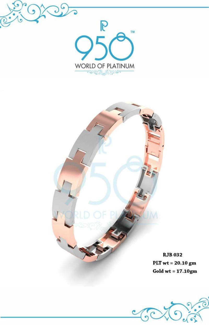 Platinum Gold Fusion Gents Bracelet Sarafa Bazar