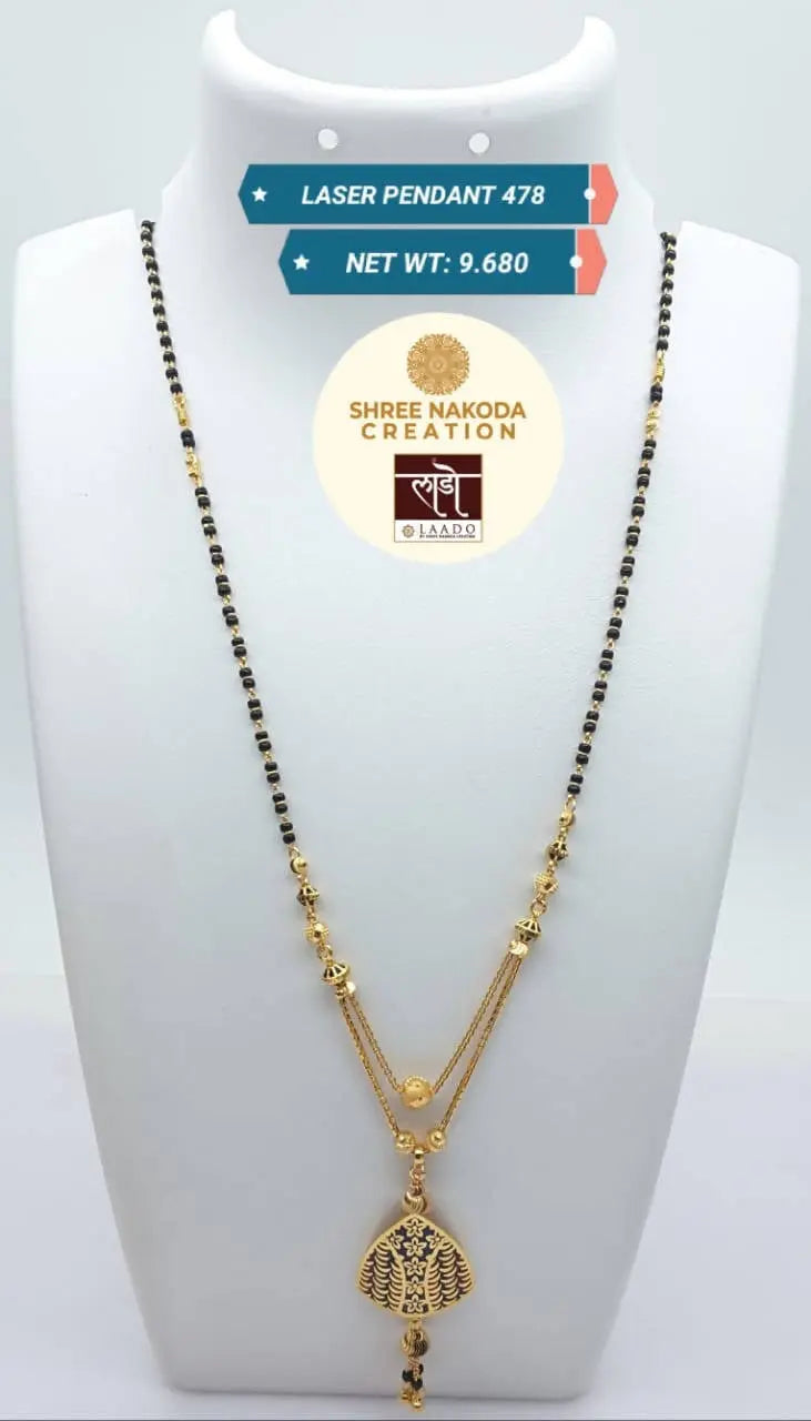 Laser Pendant Mangalsutra Sarafa Bazar