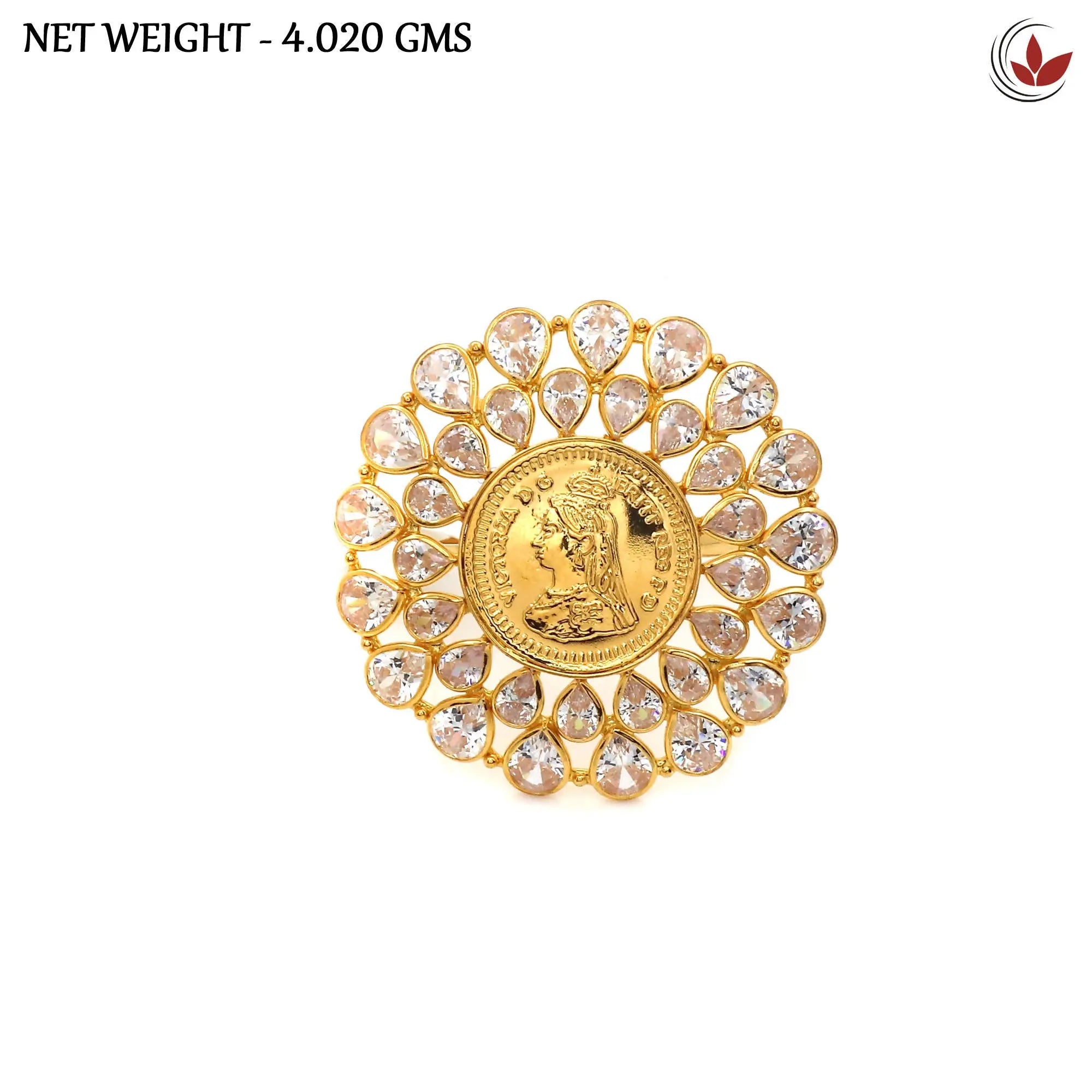 Light Weight Stone Ladies Ring Sarafa Bazar India