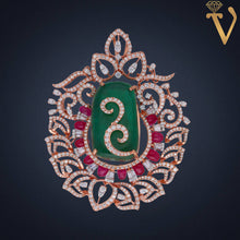 Diamond Pendant Set-SPR03721 Sarafa Bazar India