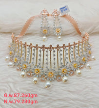 18KT CZ NECKLACE SET CHOKER COLLECTION Sarafa Bazar