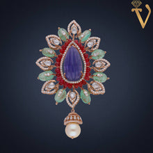 Diamond Pendant Set-SPR03526 Sarafa Bazar India