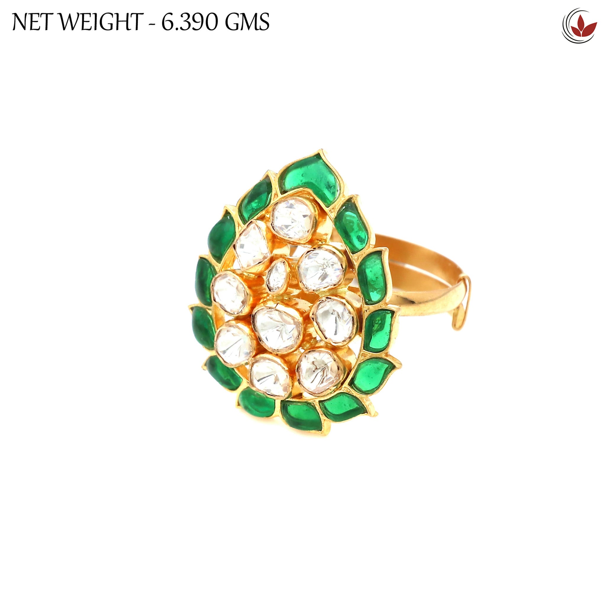 Diamond Polki Ladies Ring Sarafa Bazar India