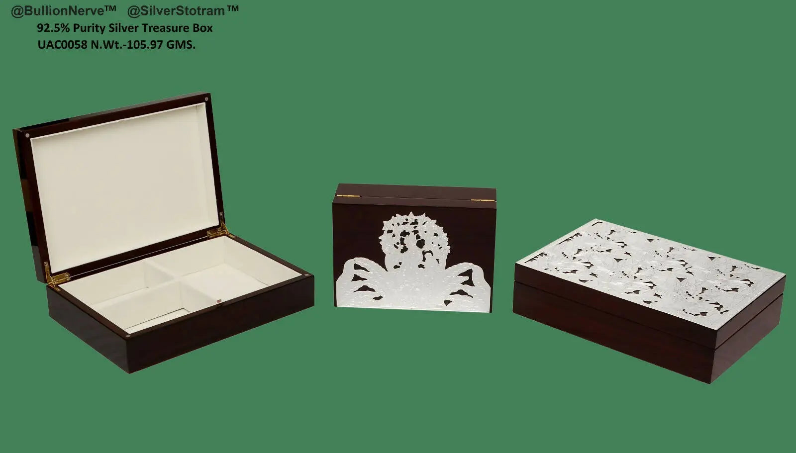 92.5% Purity Silver Treasure Box Sarafa Bazar India