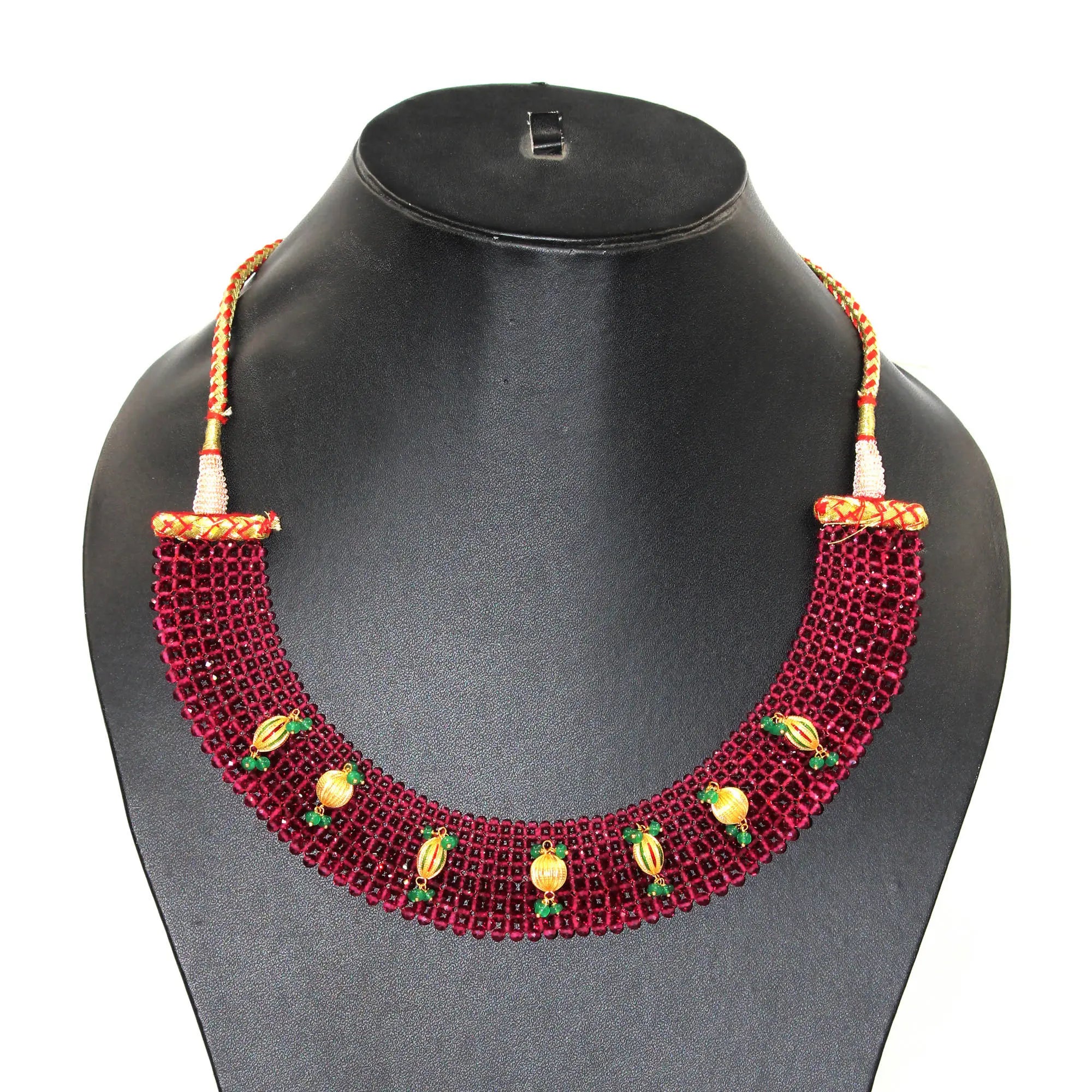 Light weight 22k Kundan Chatai Necklace Sarafa Bazar India