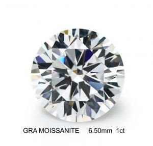 GRA Certified 1.00 carat D color 6.50 mm Moissanite