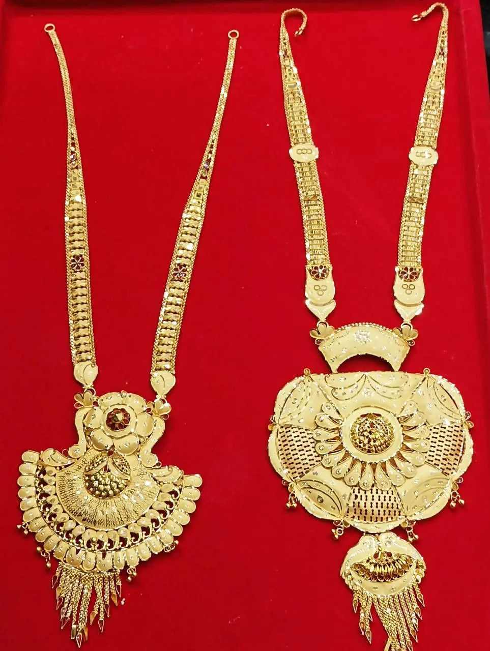 Gold Long Necklace Sarafa Bazar India