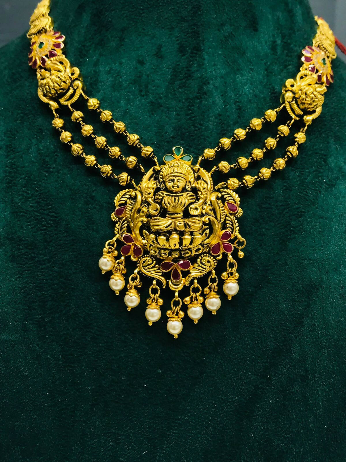 Temple Gold Long Set Sarafa Bazar India