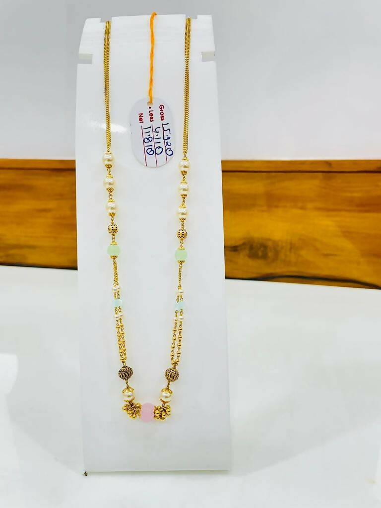 18kt Gold Beads Mala Sarafa Bazar India