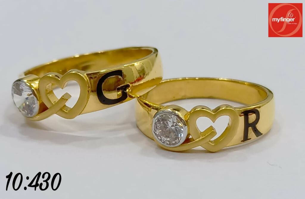 Gold Couple Ring Sarafa Bazar India