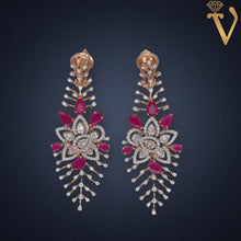 Diamond Necklace Set-NKV09370 Sarafa Bazar India