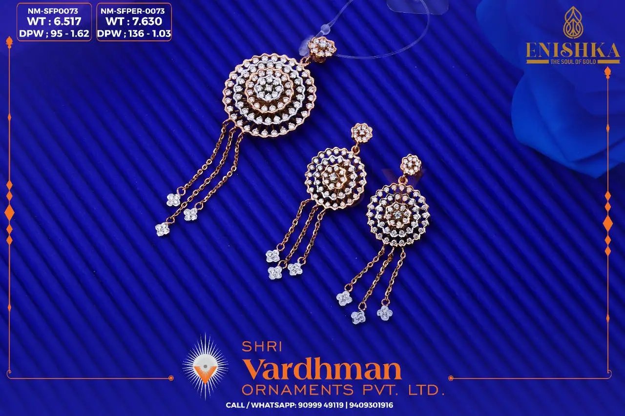 Labgrown Diamond Pendant Set Sarafa Bazar India