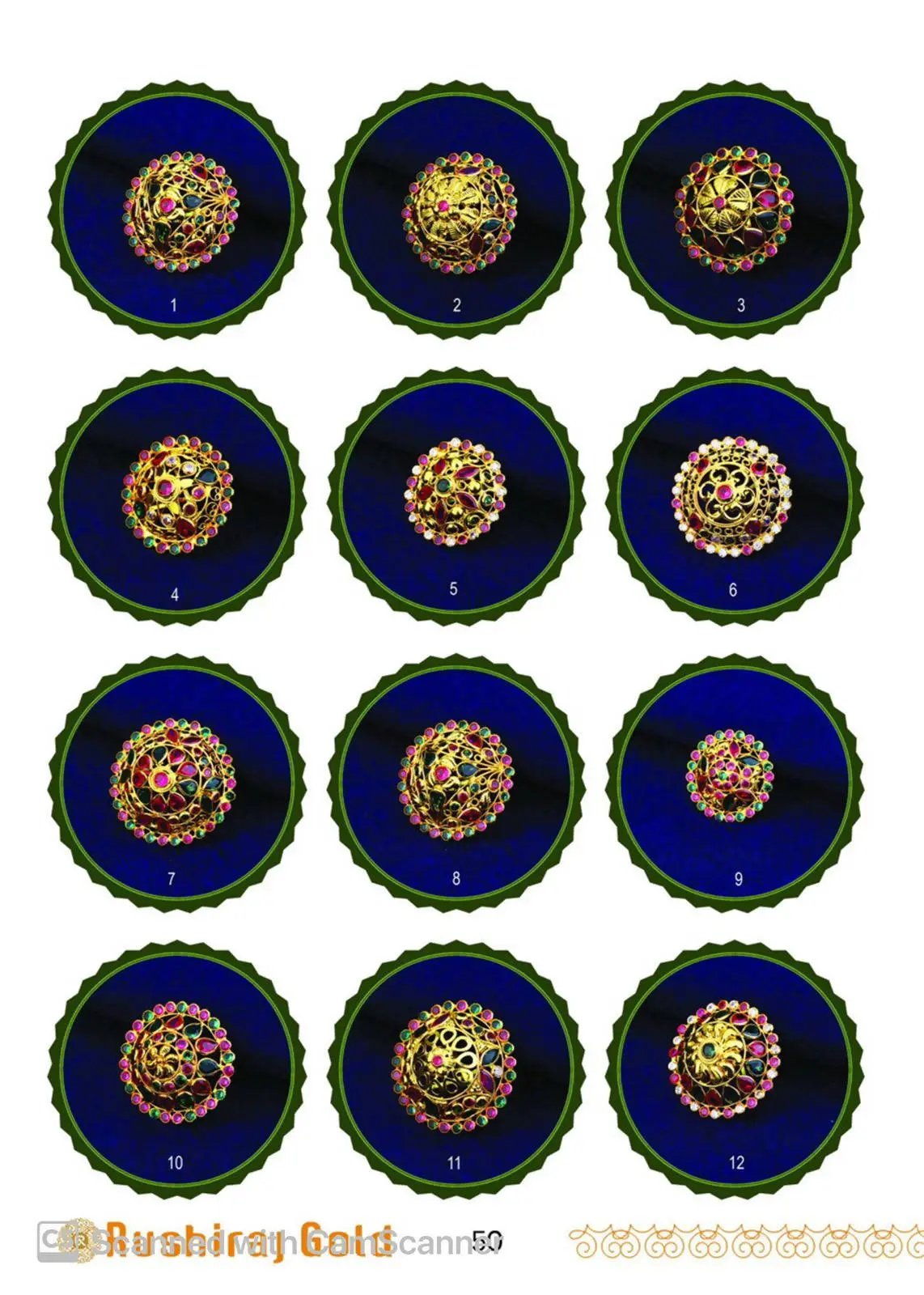 Light Weight Gold Stone Rings Sarafa Bazar India