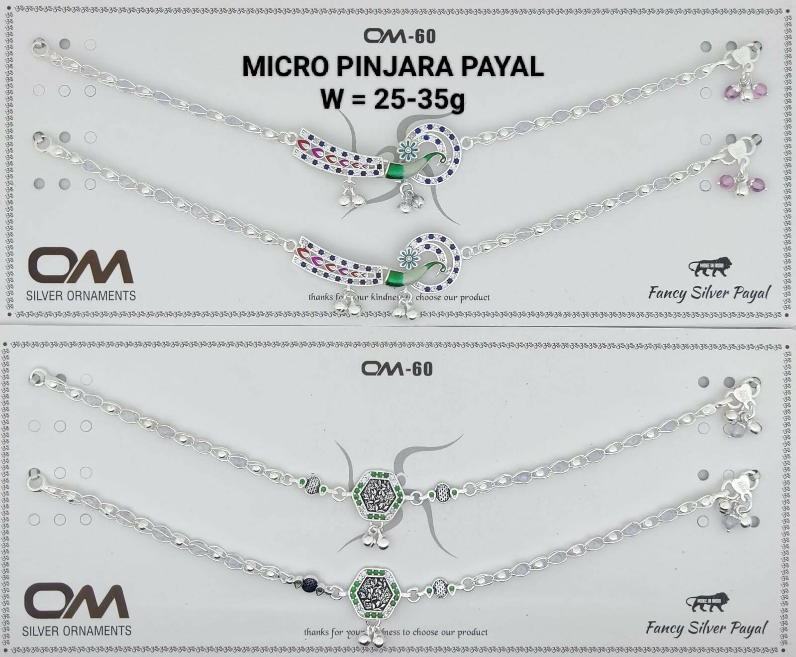 Silver Payal Sarafa Bazar India