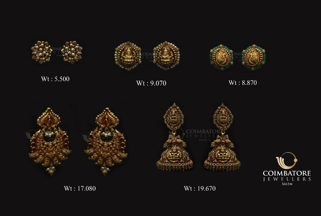Antique Temple Tops & Earring Sarafa Bazar India